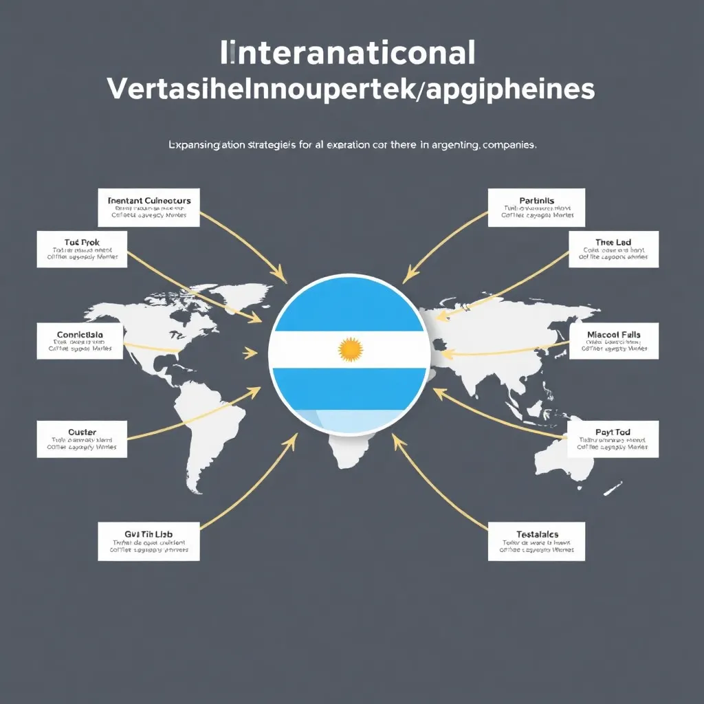 Diagrama de estrategias de expansión internacional para empresas argentinas