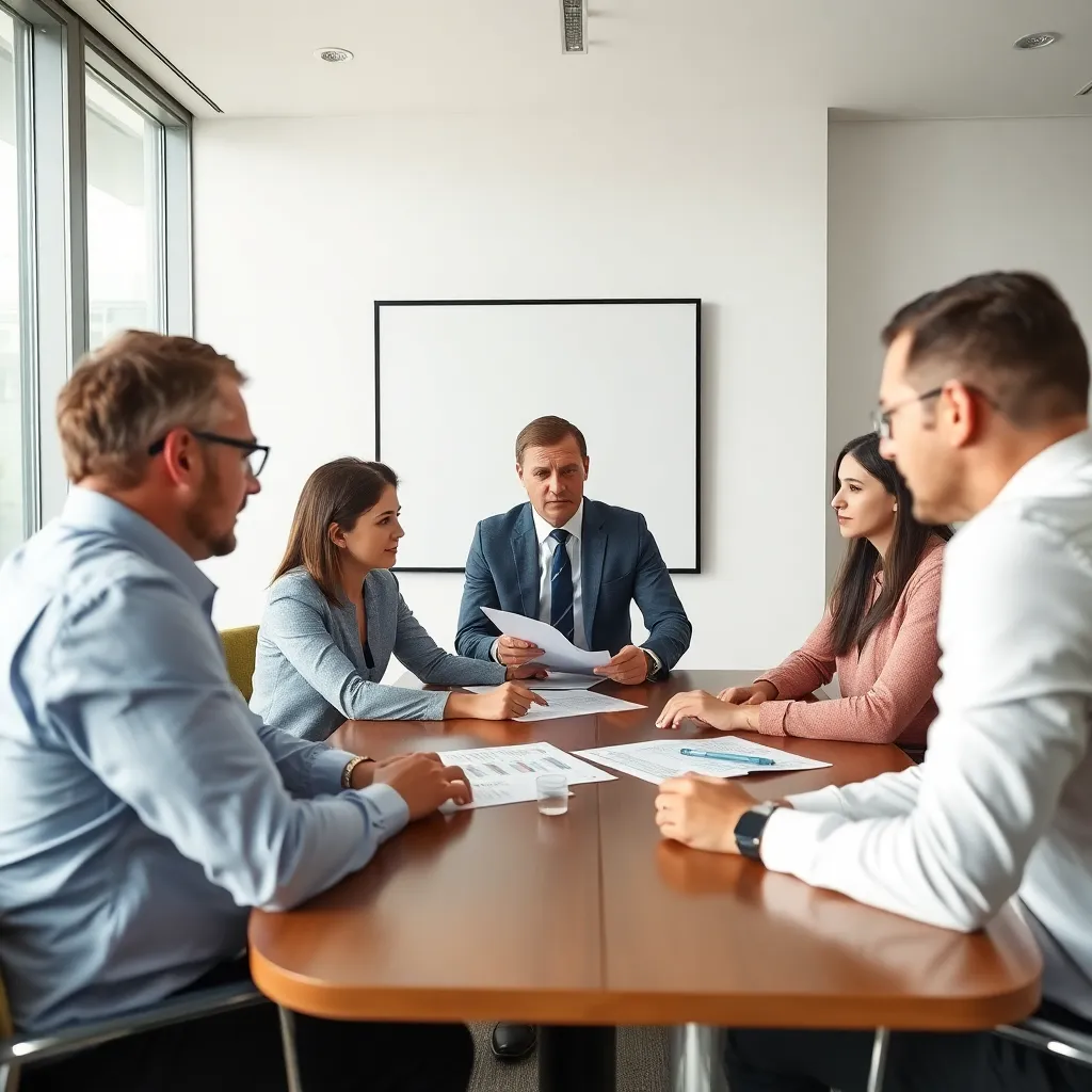 Equipo de consultores analizando estrategias financieras para empresas argentinas